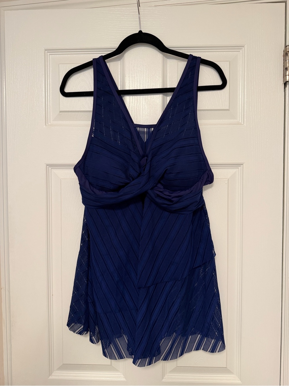 Deep Blue Women's Twist-Front Swimdress